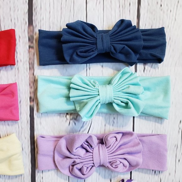 Bundle of 8 - Baby Big Bow Headbands - Picture 9 of 12